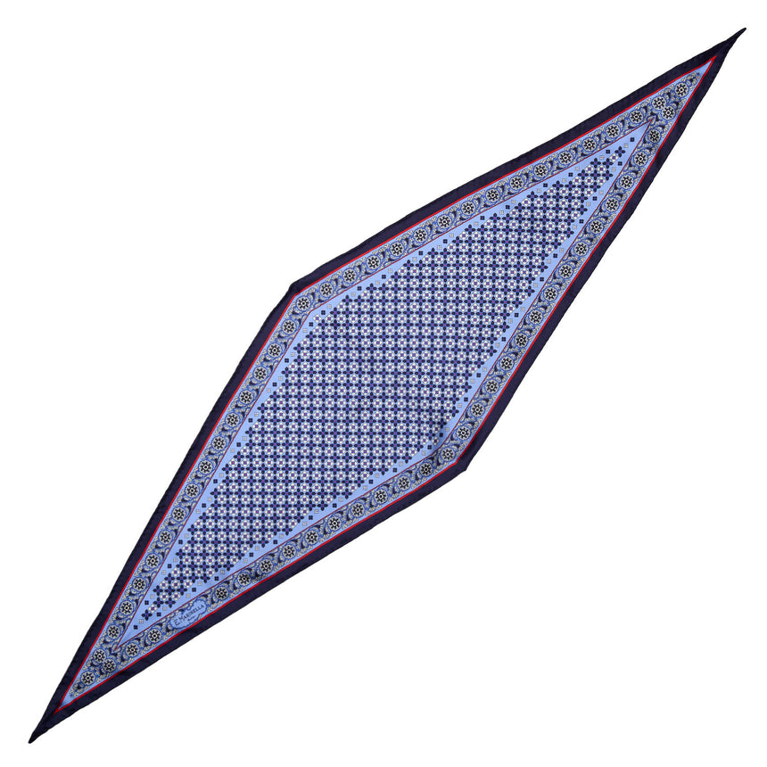 BOX DI NATALE CON FOULARD ROMBO IN SETA BIANCO