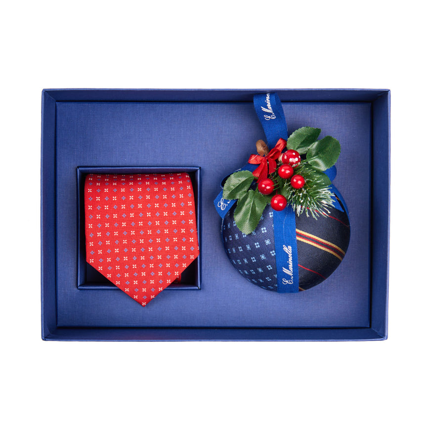 CHRISTMAS BOX WITH RED CLASSIC TIE