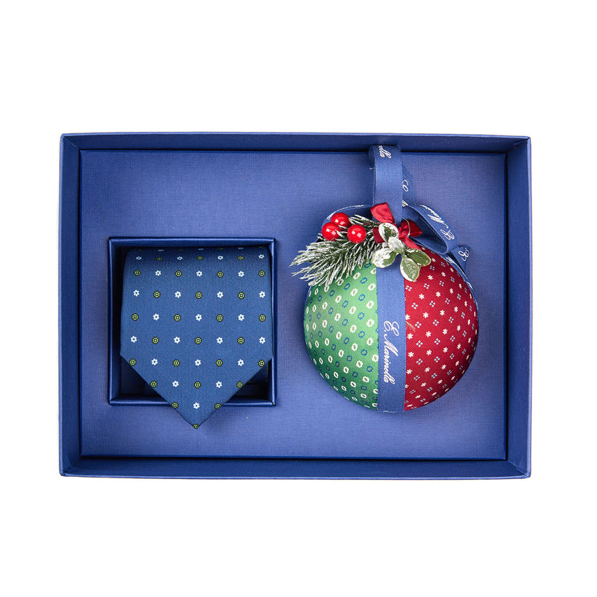 CHRISTMAS BOX WITH BLUE CLASSIC TIE