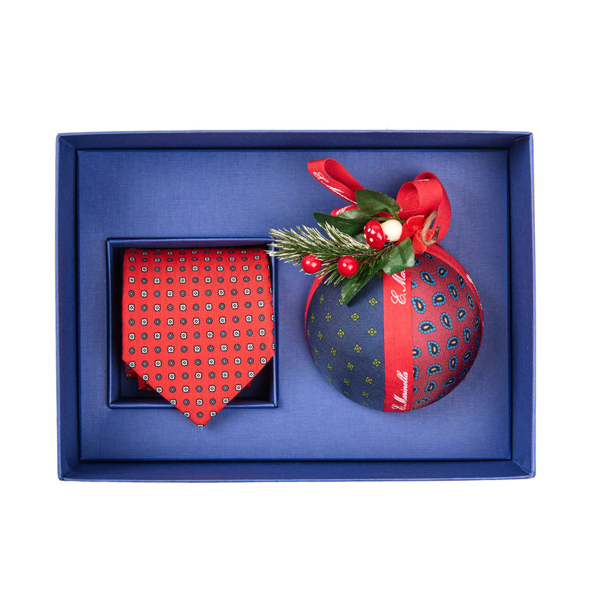 BOX DI NATALE CON CRAVATTA CLASSICA ROSSA