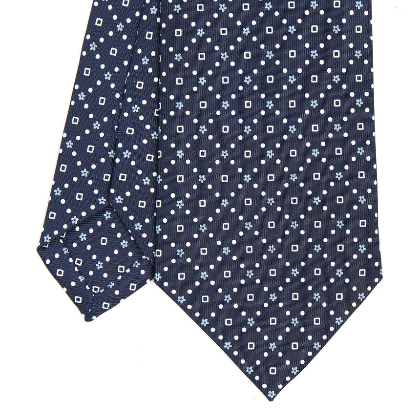 BOX DI NATALE CON CRAVATTA BLU SCURO E POCHETTE BIANCA