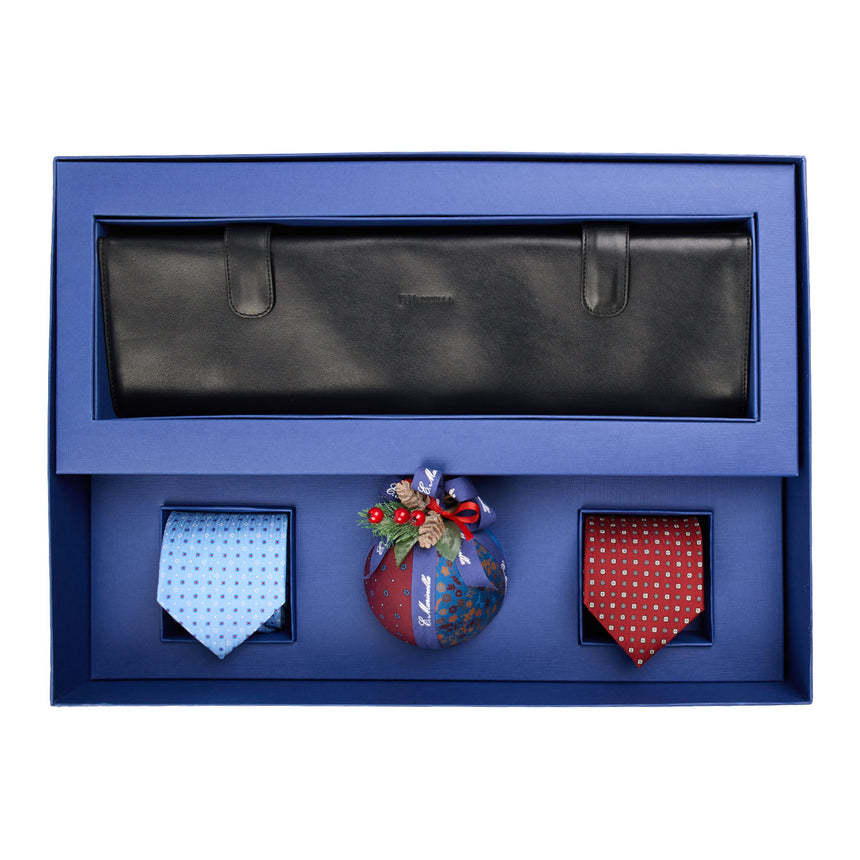 CHRISTMAS BOX WITH TIE HANGER, 2 CLASSIC TIES