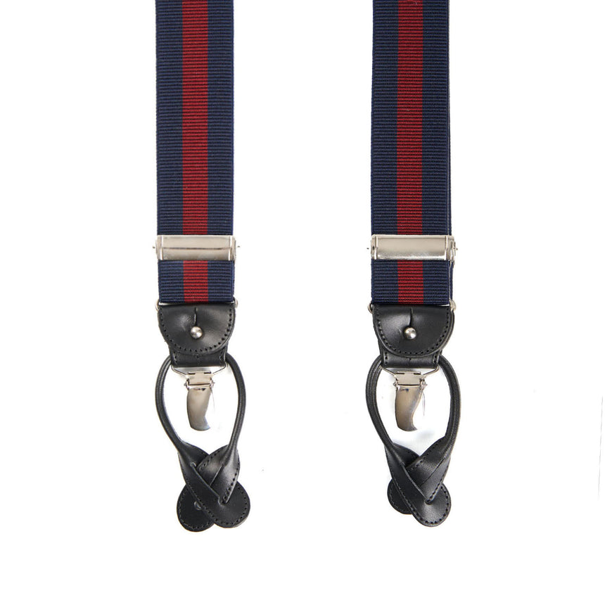 DARK BLUE AND BURGUNDY BRACES