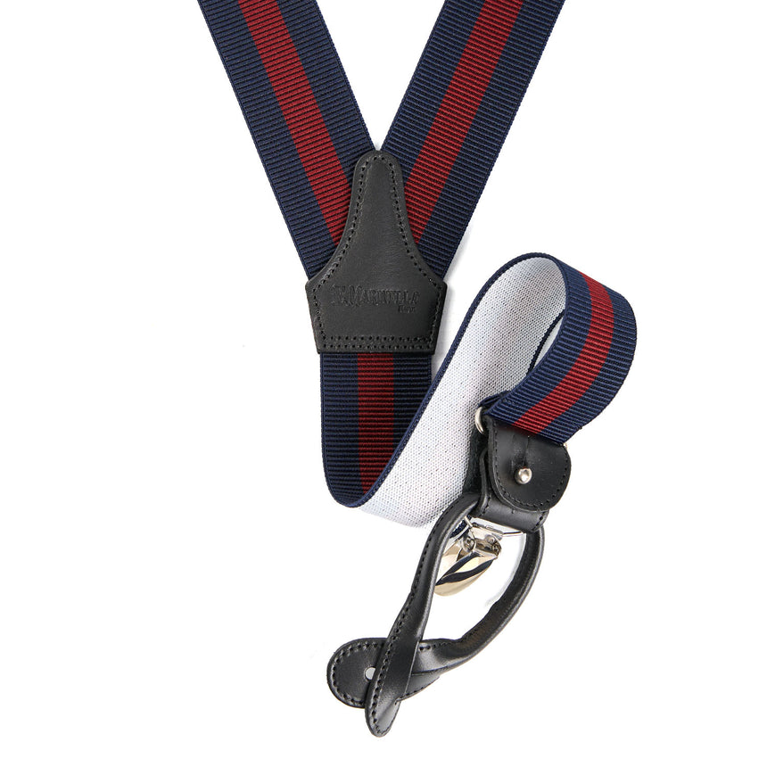 BRETELLE EM BLU SCURO E BORDEAUX