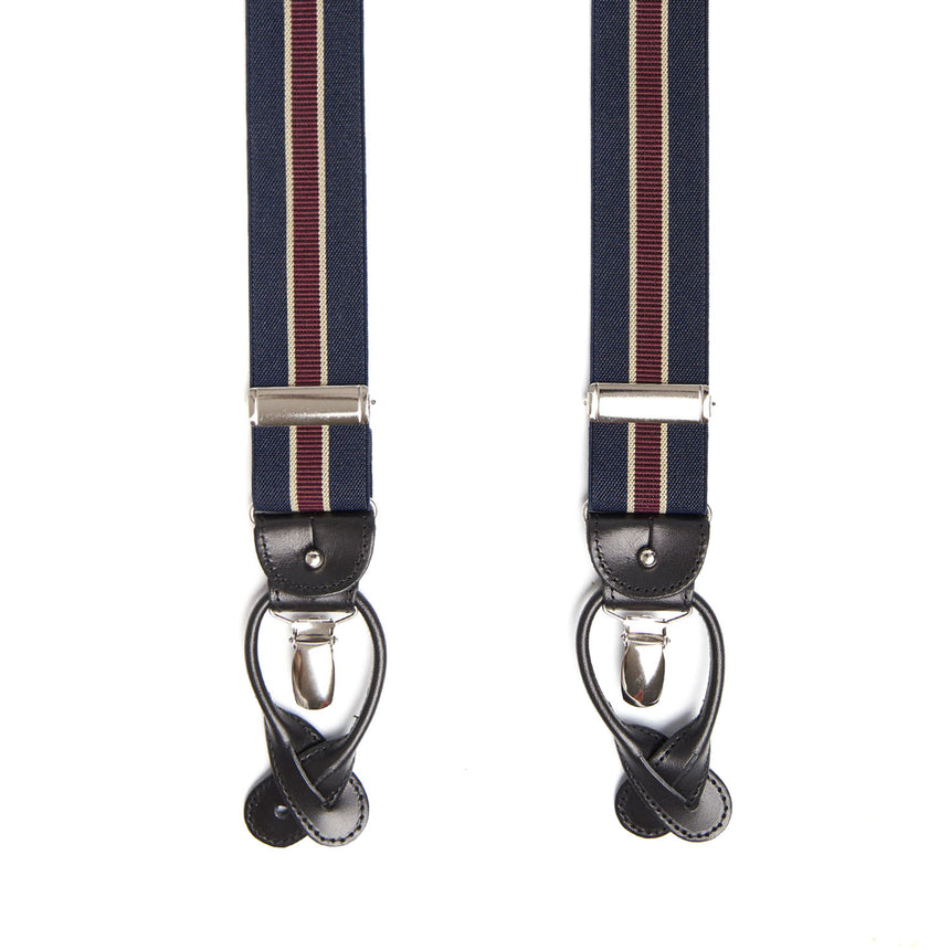 BRETELLE EM BLU E BORDEAUX