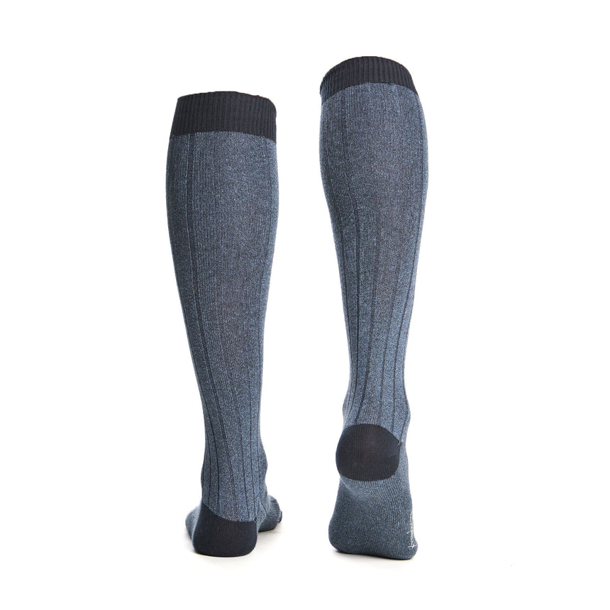 LONG BICOLOR POWDER BLUE COTTON SOCKS