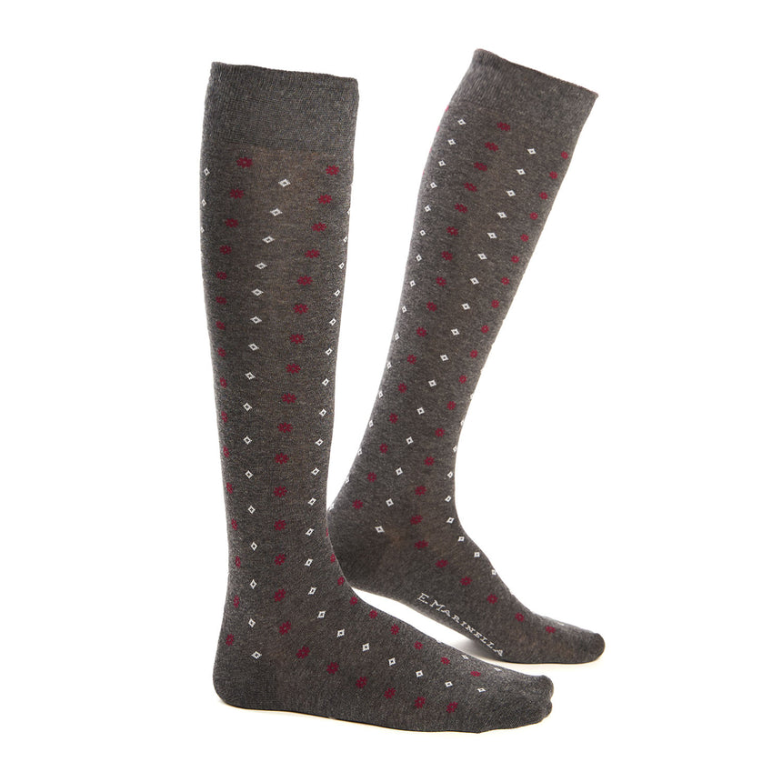 CALZE LUNGHE GRIGIE IN COTONE