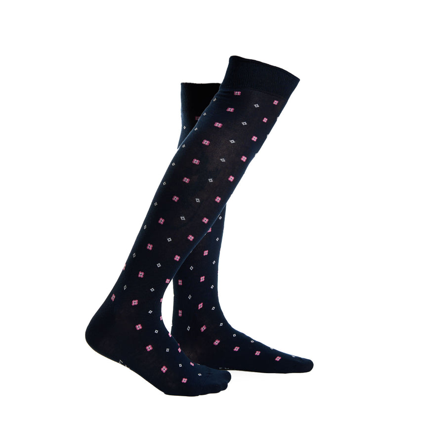 LONG DARK BLUE COTTON SOCKS