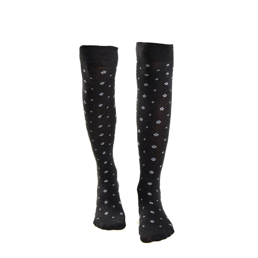 LONG DARK GREY COTTON SOCKS
