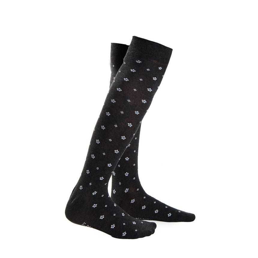 LONG DARK GREY COTTON SOCKS