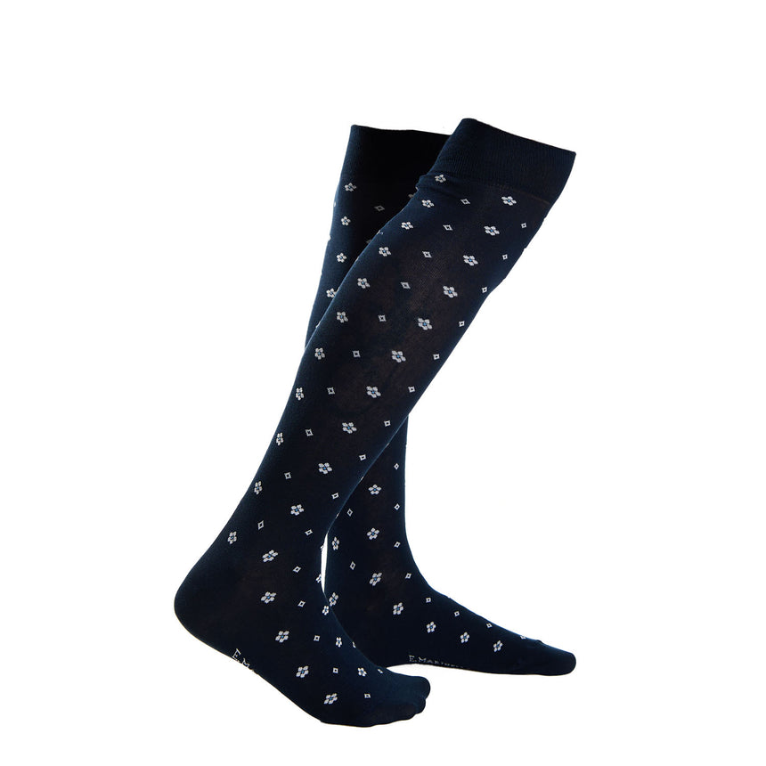 LONG DARK BLUE COTTON SOCKS