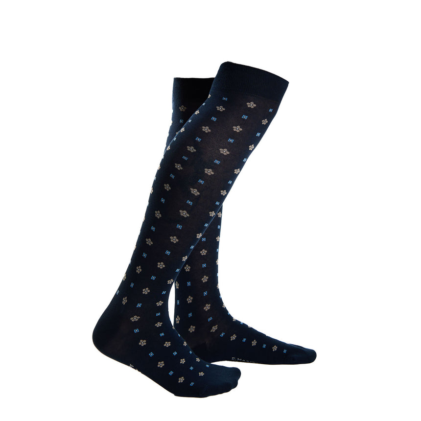 LONG DARK BLUE COTTON SOCKS