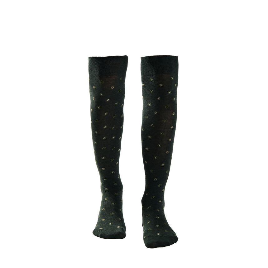 LONG DARK GREEN COTTON SOCKS