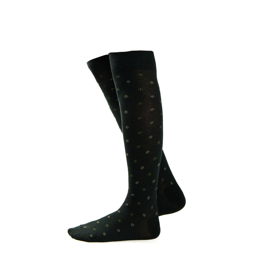 LONG DARK GREEN COTTON SOCKS