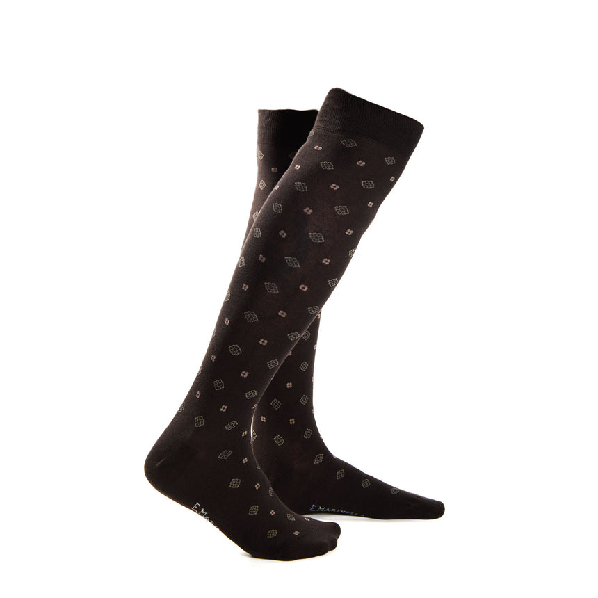 LONG DARK BROWN COTTON SOCKS