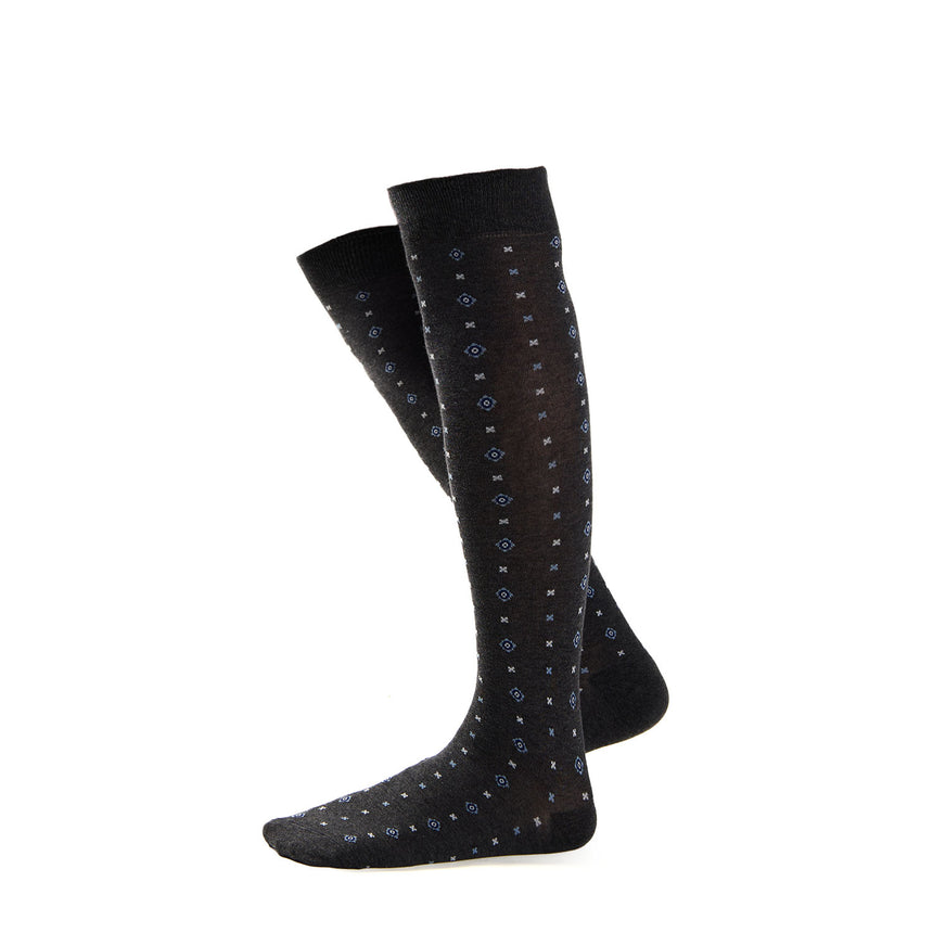 LONG DARK GREY COTTON SOCKS
