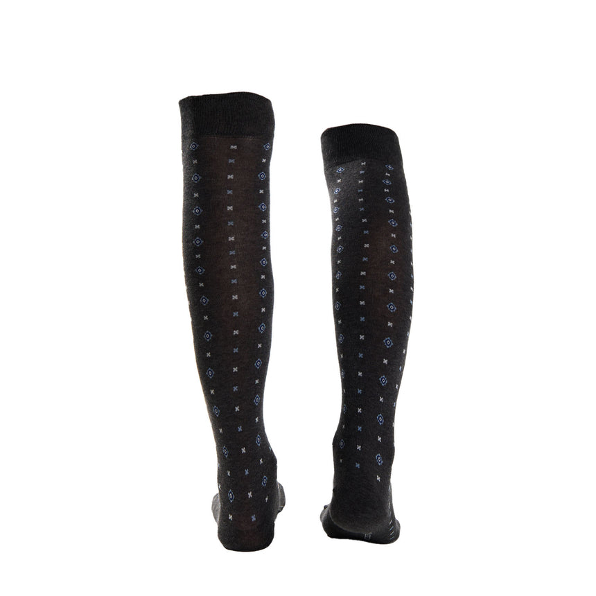 LONG DARK GREY COTTON SOCKS