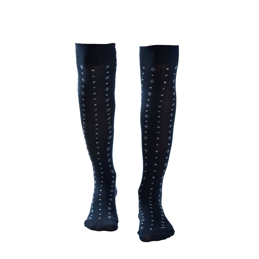 LONG DARK BLUE COTTON SOCKS
