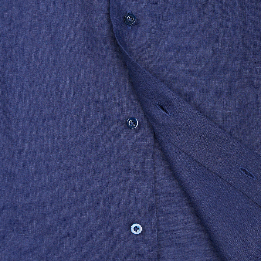 CAMICIA IN LINO BLU NOTTE
