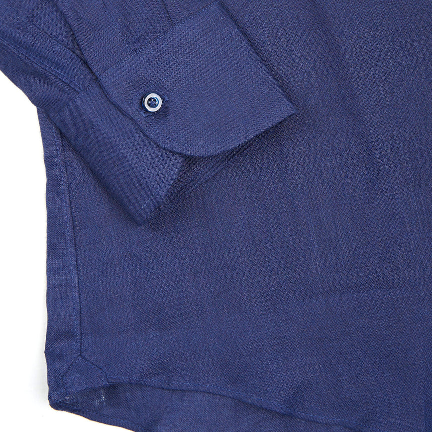 CAMICIA IN LINO BLU NOTTE