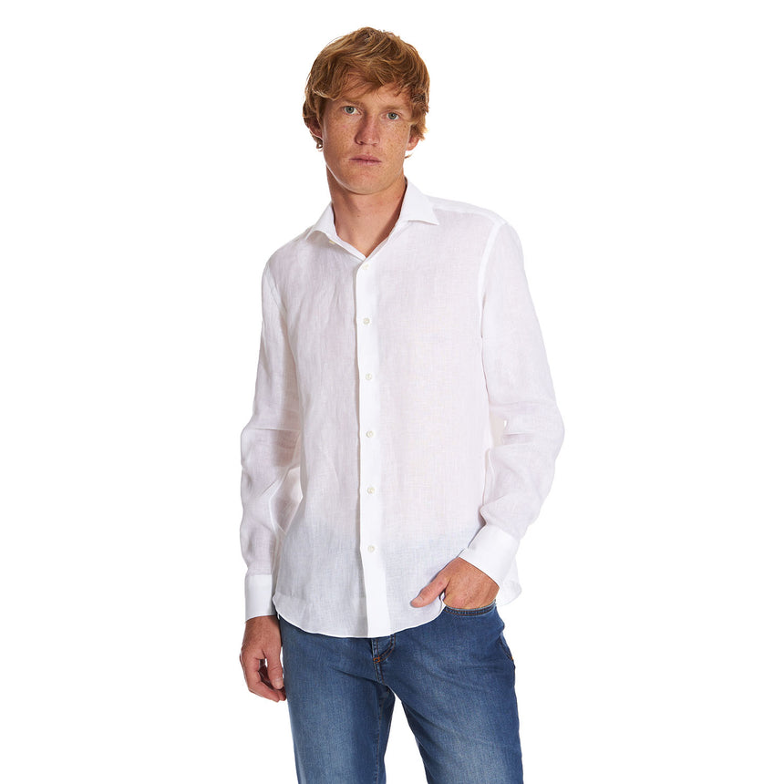 WHITE LINEN SHIRT