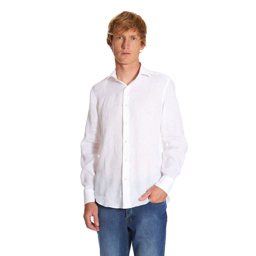 WHITE LINEN SHIRT
