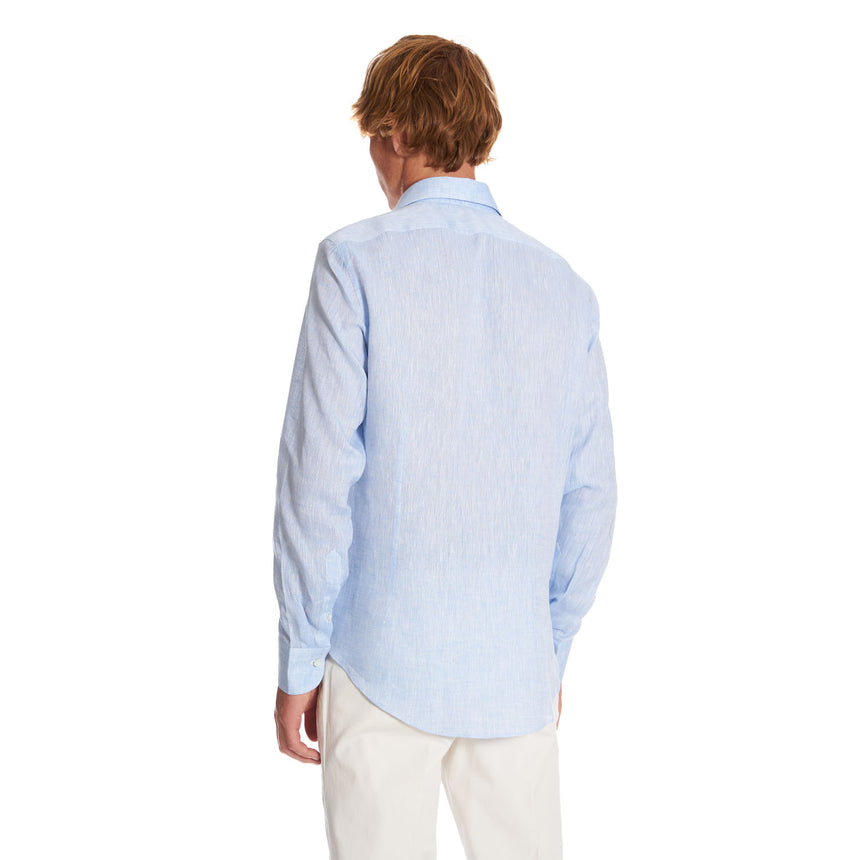 CAMICIA IN LINO AZZURRA