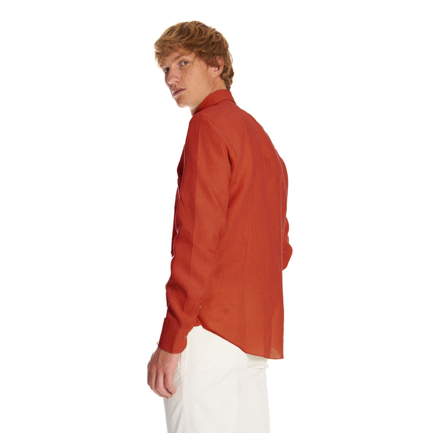 ORANGE LINEN SHIRT