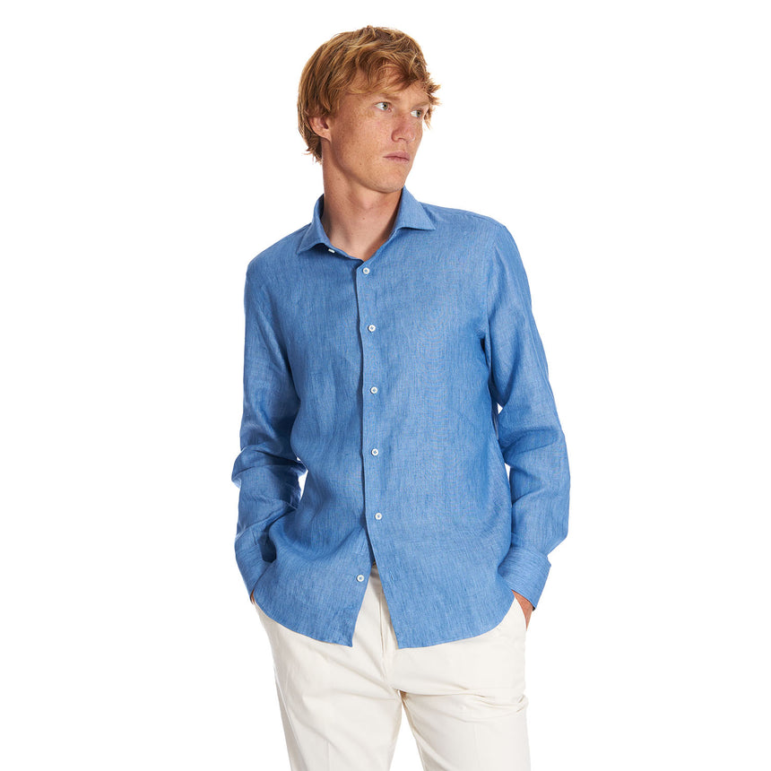 CAMICIA IN LINO BLUETTE