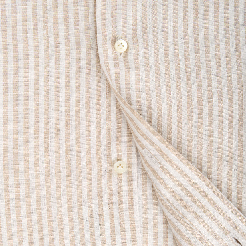CAMICIA IN LINO BIANCA E BEIGE