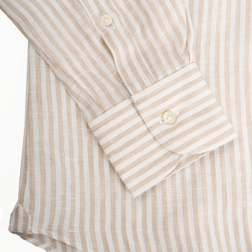 CAMICIA IN LINO BIANCA E BEIGE