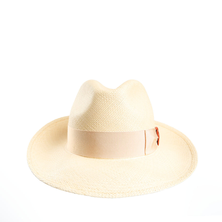 PANAMA AMEDEO MODEL WITH ORANGE SILK DETAILS - 55 cm