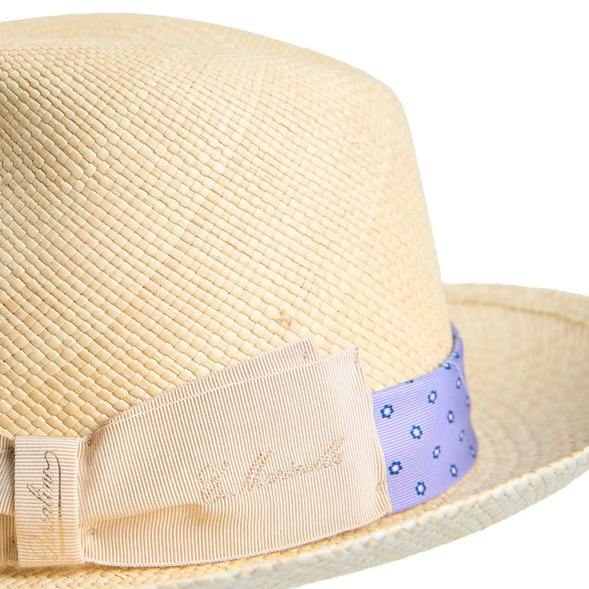 PANAMA FEDERICO MODEL WITH LILAC SILK BAND - 55 cm