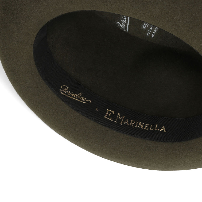 DARK GREEN EUGENIO MODEL FELT HAT