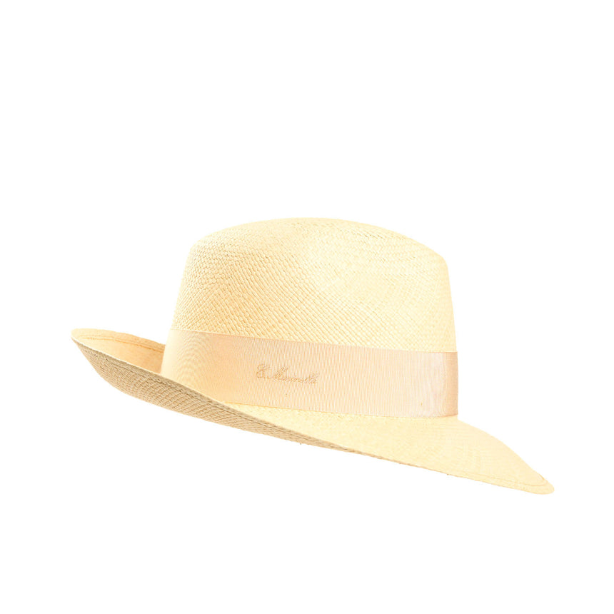 PANAMA AMEDEO MODEL WITH ORANGE SILK DETAILS ON BOW AND BAND, 56 CM