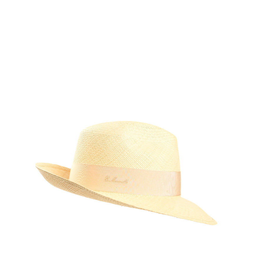 PANAMA AMEDEO MODEL WITH ORANGE SILK DETAILS, 56 CM