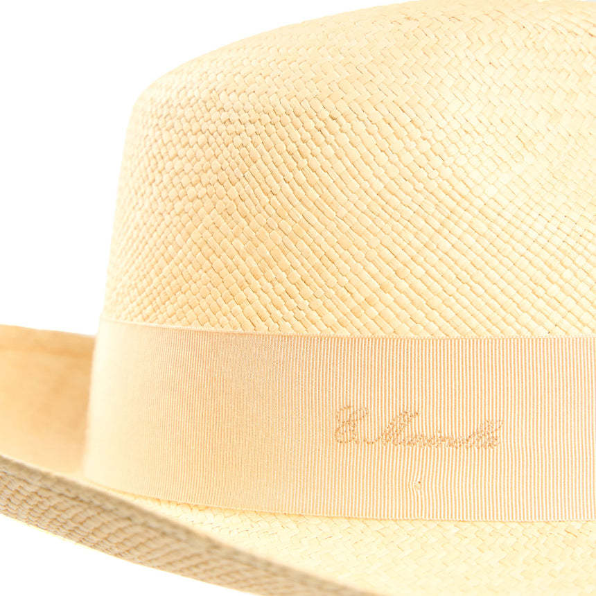 PANAMA AMEDEO MODEL WITH ORANGE SILK DETAILS ON BOW AND BAND, 56 CM