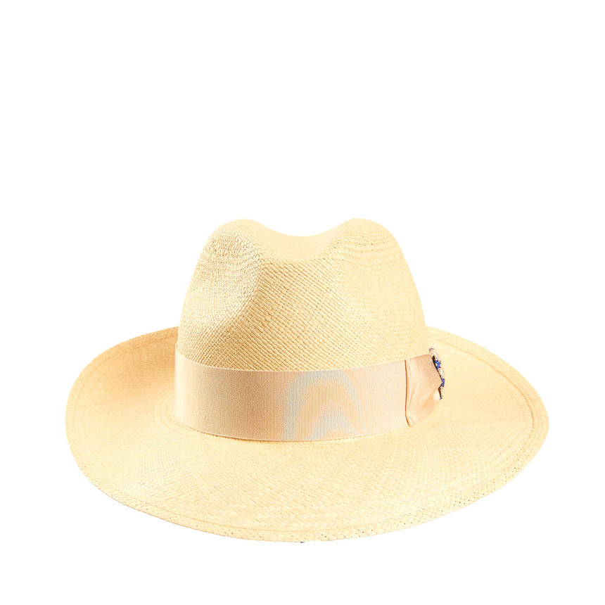 PANAMA AMEDEO MODEL WITH LIGHT WHITE DETAILS ON BOW AND BAND, 56 CM