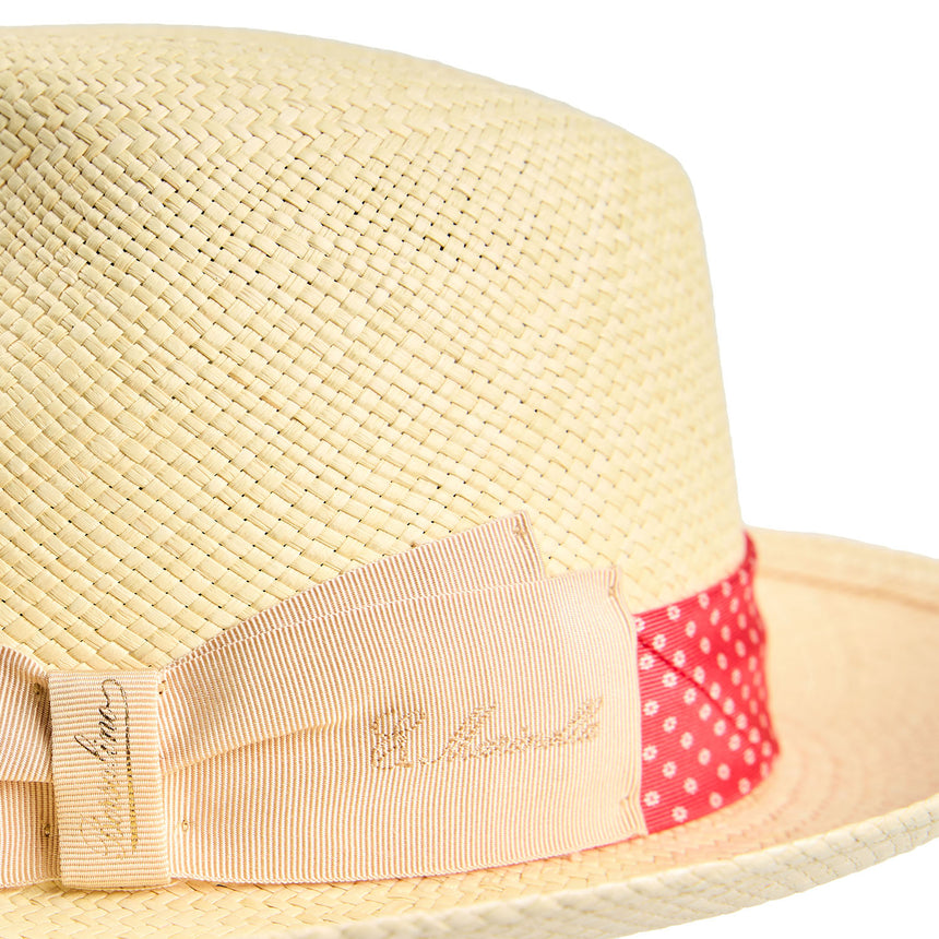 PANAMA FEDERICO MODEL WITH RED SILK BAND - 55 cm