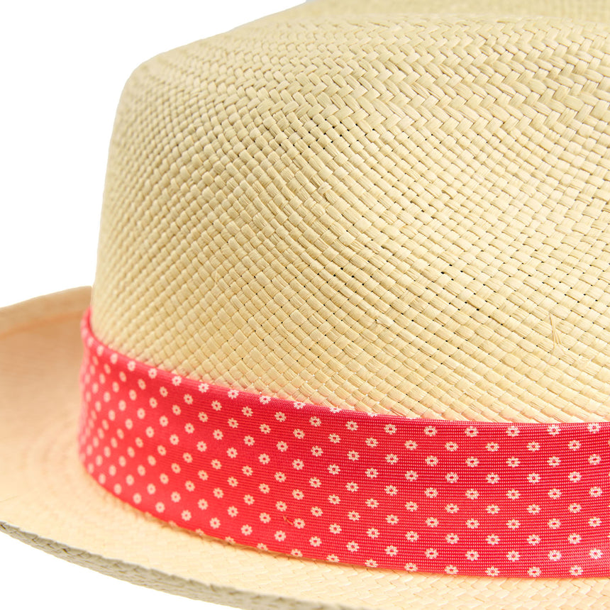 PANAMA FEDERICO MODEL WITH RED SILK BAND - 55 cm
