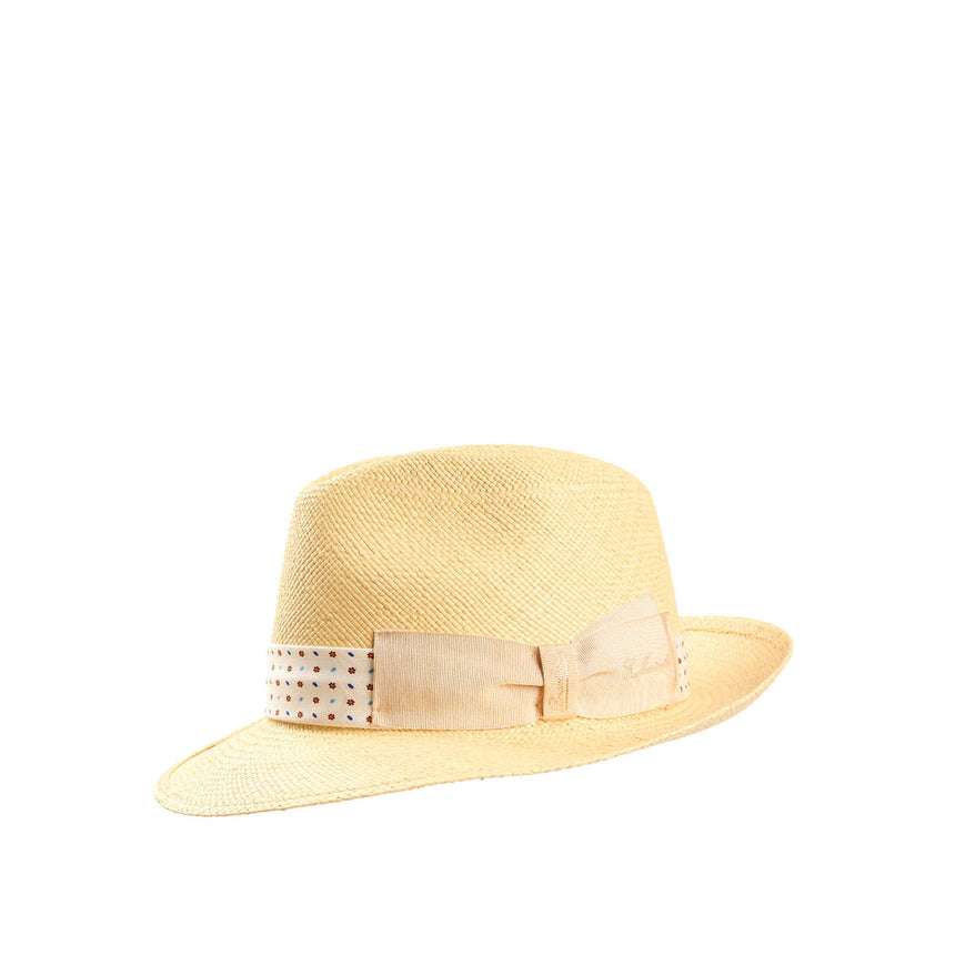 PANAMA FEDERICO MODEL WITH WHITE SILK BAND, 55 CM