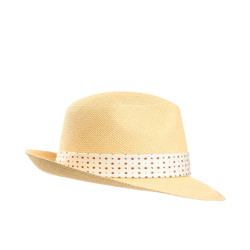 PANAMA FEDERICO MODEL WITH WHITE SILK BAND, 55 CM