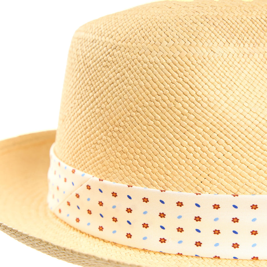 PANAMA FEDERICO MODEL WITH WHITE SILK BAND, 55 CM