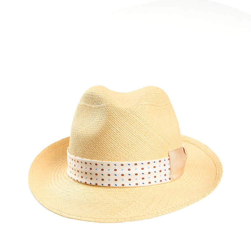 PANAMA FEDERICO MODEL WITH WHITE SILK BAND, 55 CM