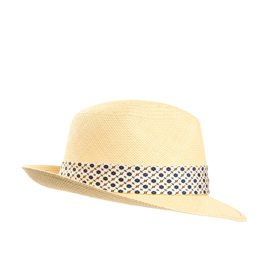 PANAMA FEDERICO MODEL WITH WHITE SILK BAND, 55 CM