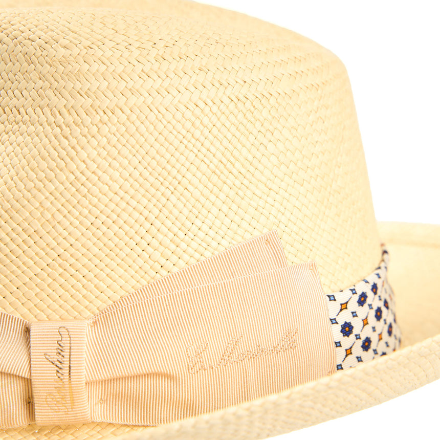 PANAMA FEDERICO MODEL WITH WHITE SILK BAND, 55 CM