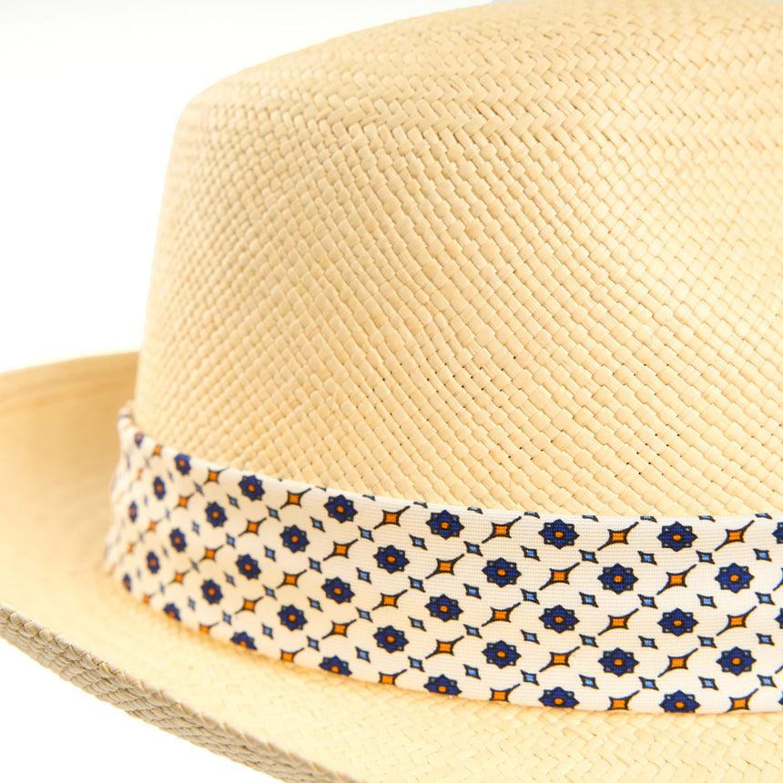 PANAMA FEDERICO MODEL WITH WHITE SILK BAND, 55 CM