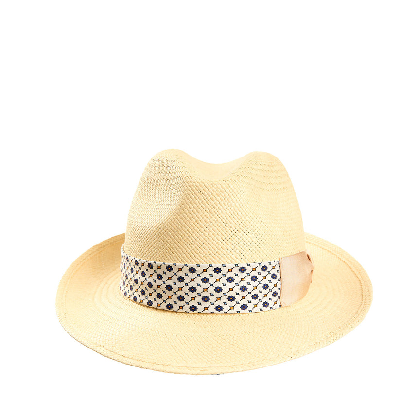 PANAMA FEDERICO MODEL WITH WHITE SILK BAND, 55 CM