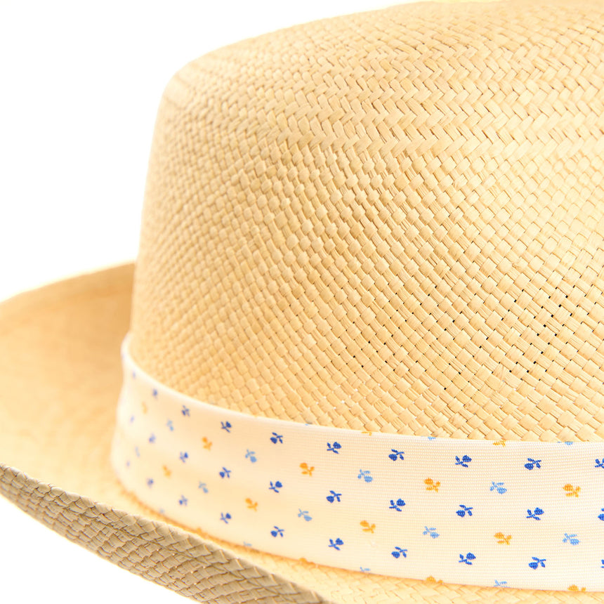 PANAMA FEDERICO MODEL WITH WHITE SILK BAND, 56 CM