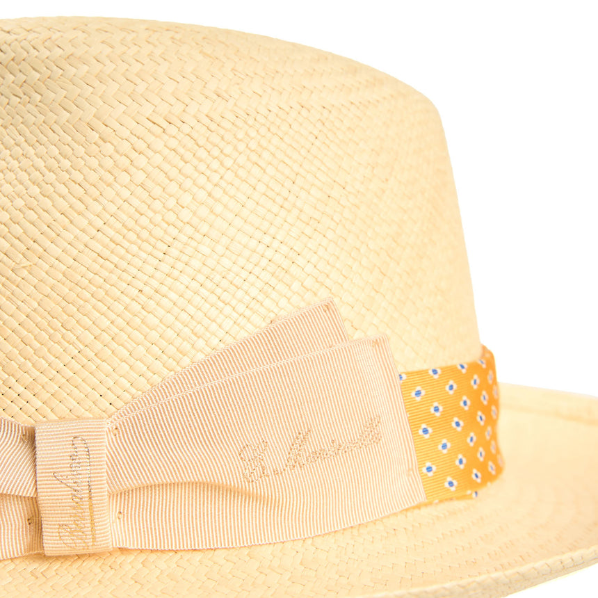 PANAMA FEDERICO MODEL WITH YELLOW SILK BAND, 56 CM